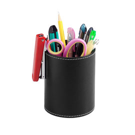 【雙鶖】【請先來電洽詢】STP-1237 波德徠爾皮質圓型筆筒