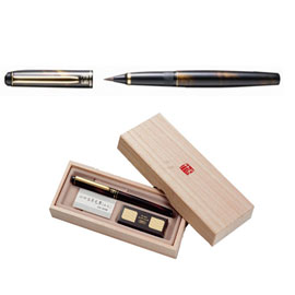 【雙鶖】【請先來電洽詢】DW141-50 吳竹萬年毛筆 本毛(金色)/盒