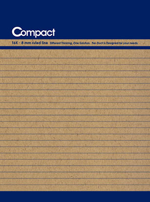 博崴 AO1002 Compact 16K牛皮平裝筆記-藍1 -10本入 / 包