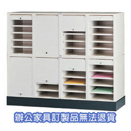 捲門式公文櫃系列 CP-6405Bx2+CP-04 四排腳座