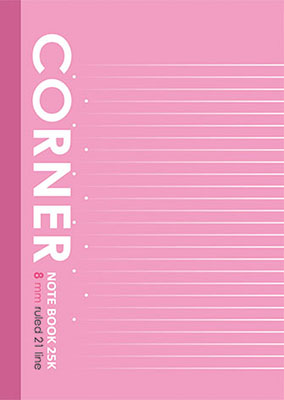 博崴 AD1601 CORNER 25K平裝筆記本-桃 -10本入 / 包