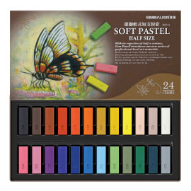 【雄獅】HSP-24 軟式短支粉彩 24色/組