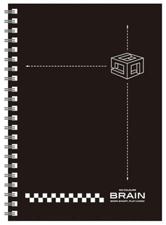 博崴 AW3031 A4無色系列膠圈筆記-黑 -3本入 / 包
