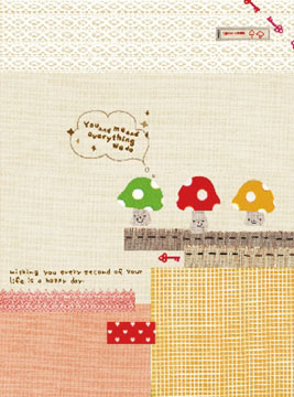 博崴 AF1037 Be happy 16K平裝筆記(蘑菇) -10本入 / 包