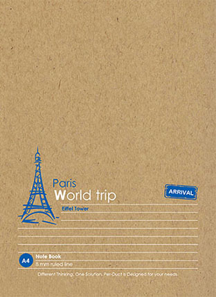 博崴 AD1611 牛皮筆記 A4橫線-巴黎 -6本入 / 包