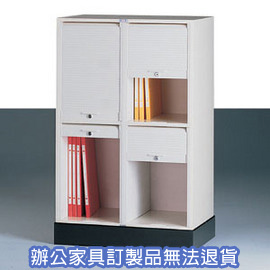 捲門式公文櫃系列 CP-6204+CP-02  二排二層+腳座 