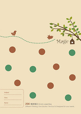 博崴 AF1621 25K平裝筆記-圓點 -10本入 / 包