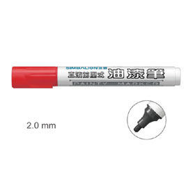 【雄獅】V-320 直液前壓式油漆筆2.0mm 紅色/支