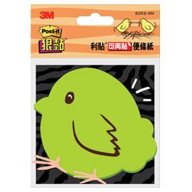 {振昌文具}【3M】625S-6N 利貼 狠黏 造型便利貼系列 小雞 45張/本