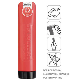 【雄獅】PT-230 廣告顏料230CC#03朱色/瓶