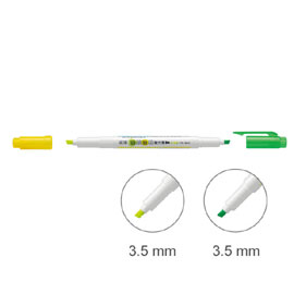 【雄獅】FM-882 雙頭雙色螢光筆(綠+黃) /支