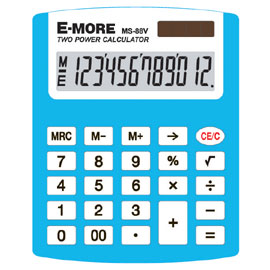 {振昌文具}E-MORE 商用 計算機 MS-88V /台  (顏色隨機出貨)