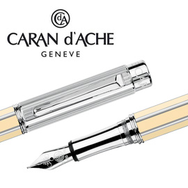 【請先來電洽詢庫存】CARAN d'ACHE 瑞士卡達 VARIUS 維樂斯中國漆鋼筆(象牙白)銀-B / 支