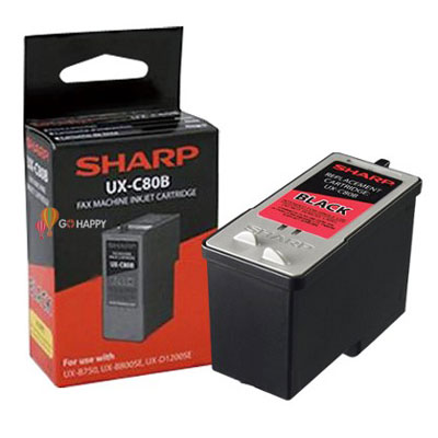 SHARP 黑色墨水匣 UX-C80B /盒