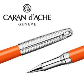 CARAN d'ACHE 瑞士卡達 LEMAN 利曼亮澄漆鋼珠筆(銀蓋) / 支
