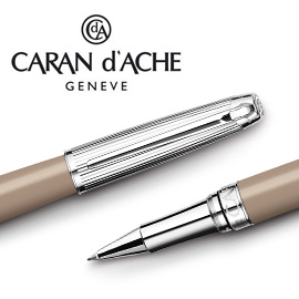 CARAN d'ACHE 瑞士卡達 LEMAN 利曼亮駝漆鋼珠筆(銀蓋) / 支