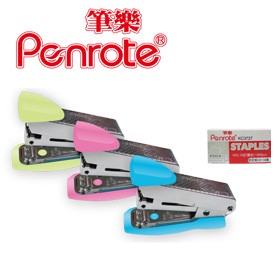 {振昌文具}【筆樂PENROTE】(請先來電詢問存貨)KC7471 格紋迷你釘書機加針組 12支/盒