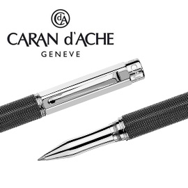 CARAN d'ACHE 瑞士卡達 VARIUS 維樂斯鎧甲鋼珠筆(黑) / 支