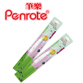 {振昌文具}【筆樂PENROTE】KC9101 220mm透明壓條強力磁鐵 20卡/盒