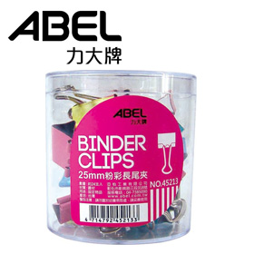 {振昌文具}【力大】 45213 25mm 粉彩長尾夾 12筒/盒