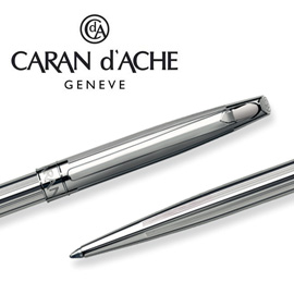 CARAN d'ACHE 瑞士卡達 MADISON 麥迪森鍍銀直紋原子筆 / 支  