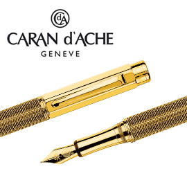 CARAN d'ACHE 瑞士卡達 VARIUS 維樂斯鎧甲鋼筆(金)-M / 支