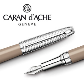 CARAN d'ACHE 瑞士卡達 LEMAN 利曼亮駝漆鋼筆(銀蓋)-B / 支