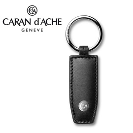 {振昌文具}【請先來電洽詢庫存】CARAN d'ACHE 瑞士卡達 CdA小牛皮鑰匙圈. 黑