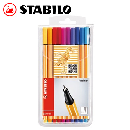 {振昌文具}【請先來電洽詢庫存】STABILO 德國天鵝 point 88系列簽字筆(0.4mm) 20色入/ 盒