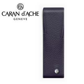 CARAN d'ACHE 瑞士卡達 LEMAN 利曼系列 小牛皮筆套. 紫藍(2)