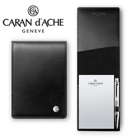 CARAN d'ACHE 瑞士卡達 CdA小牛皮口袋型便條本. 黑