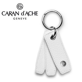 {振昌文具}【請先來電洽詢庫存】CARAN d'ACHE 瑞士卡達 LEMAN 利曼系列 小牛皮鑰匙圈. 白
