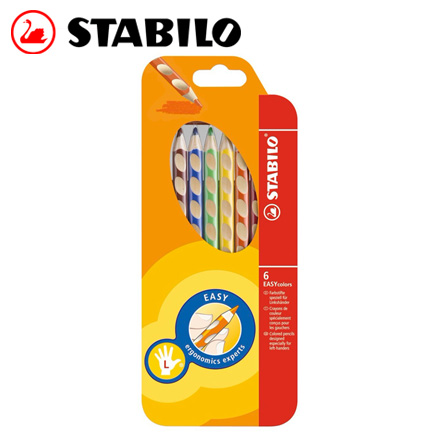 {振昌文具}【請先來電洽詢庫存】STABILO 德國天鵝 EASYcolors 人體工學色鉛筆(331/6左手專用) - 6支入 / 組