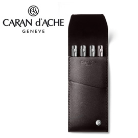 CARAN d'ACHE 瑞士卡達 CdA小牛皮筆套. 黑檀(4)