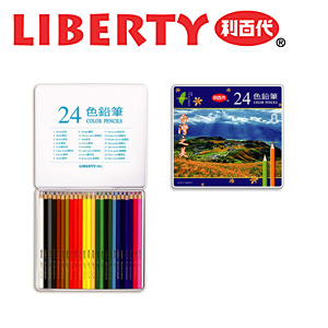 利百代 CC-100 花蓮六十石山抗菌 色鉛筆 24支/鐵盒