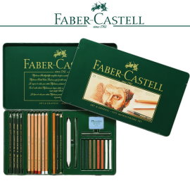 Faber-Castell 輝柏  藝術家素描炭精筆禮盒套裝系列  112961  PITT 炭精筆綜合25入 / 盒