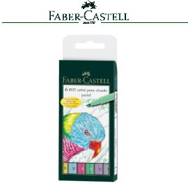 Faber-Castell 輝柏 167163  PITT藝術筆 粉彩色系 6支/套
