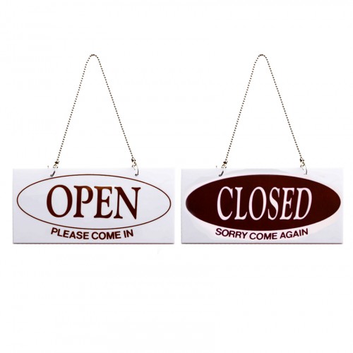 artsign(雅善)吊挂式指示牌open/closed深棕色(2201)