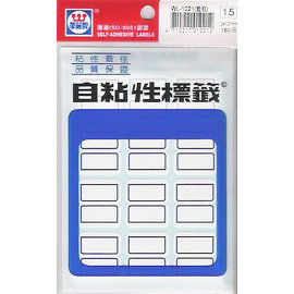 華麗牌WL-1021 藍框自黏標籤紙 (24x27mm) 180張/包