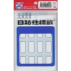 華麗牌WL-1018 藍框自黏標籤紙 (18x32mm) 180張/包