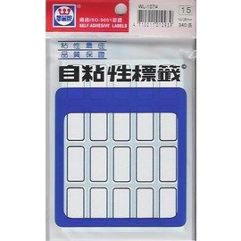 華麗牌WL-1074 藍框自黏標籤紙 (14x26mm) 340張/包