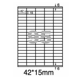 阿波羅WL-9695影印用自黏標籤紙(95格/1包A4~100張入)