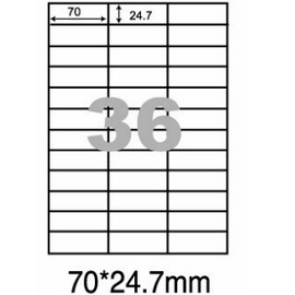 阿波羅WL-9236影印用自黏標籤紙(36格/1包A4~20張入)
