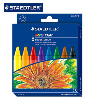 施德樓 MS226NC8 快樂學園超寬兒童無毒油蠟筆8色組 / 盒