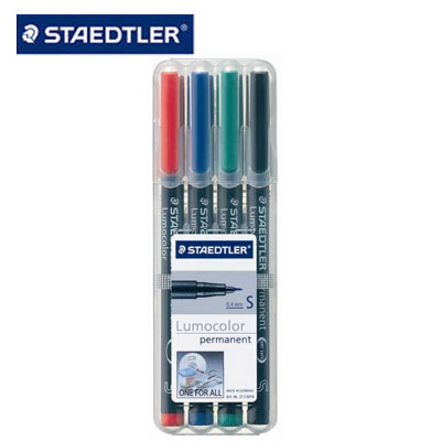 施德樓 MS313WP4 油性萬用投影筆 S (0.4MM) 4支入 / 盒