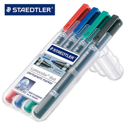 施德樓 MS348WP4 雙頭油性萬用筆4色組 / 盒