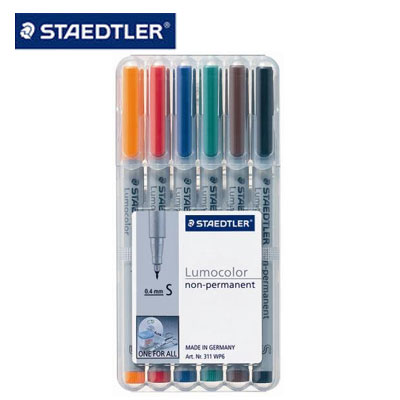 施德樓 MS311WP6 水性投影筆 S (0.4MM) 6支入 / 盒