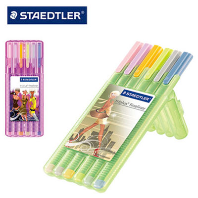 缺貨中 施德樓 MS334SB6G / SB6CS1 triplus 三角舒寫細字筆粉彩色系6色組 /盒