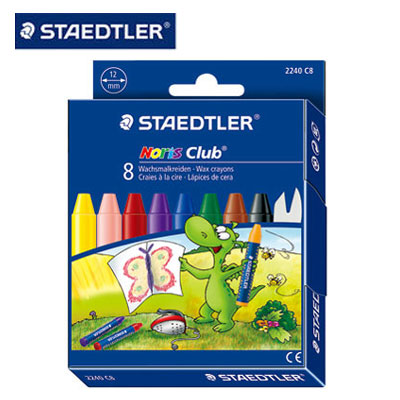 施德樓 MS2240C8 快樂學園 天然蜂蠟安全油蠟筆-標準色 / 盒