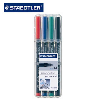 施德樓 MS317WP4 油性萬用投影筆 M (1.0MM) 4支入 / 盒